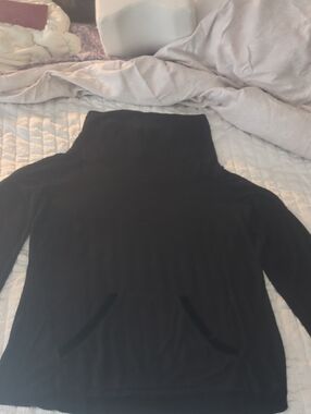 Black Cowl Neck Women's Sweater XCVI XL - Classic Cozy Style